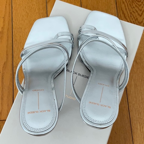 Black Suede Studio Cindy Strappy Slip on Sandal, Size: EU 40.5 - Picture 12 of 14